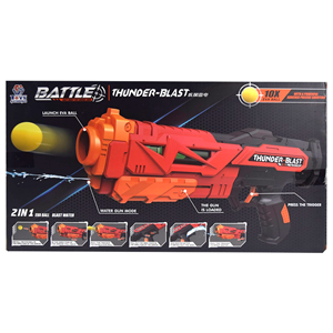 تفنگ اسباب بازی دوکاره آب پاش و شلیک توپ BATTLE Thunder Blast 2 In 1_تفنگ اسباب بازی